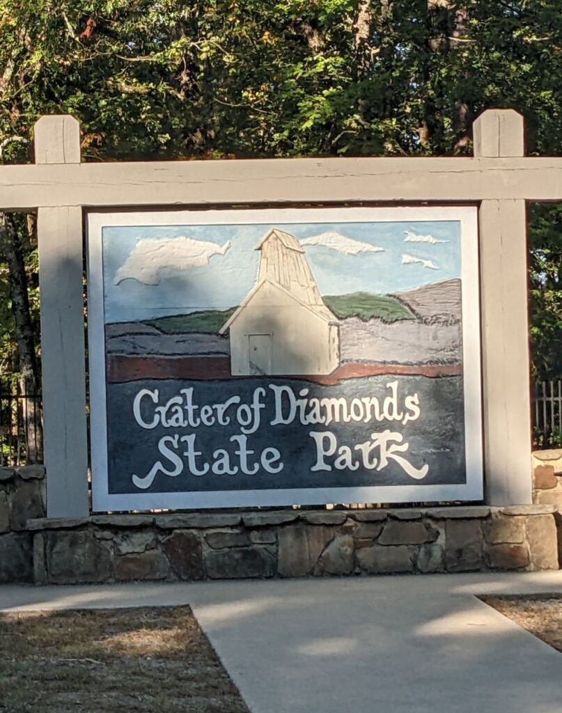 Crater of Diamonds State Park sign