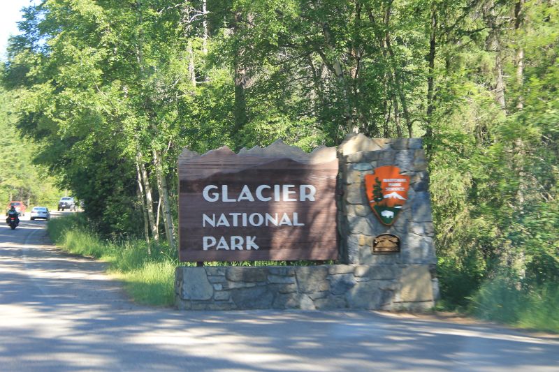 Glacier National Park sign